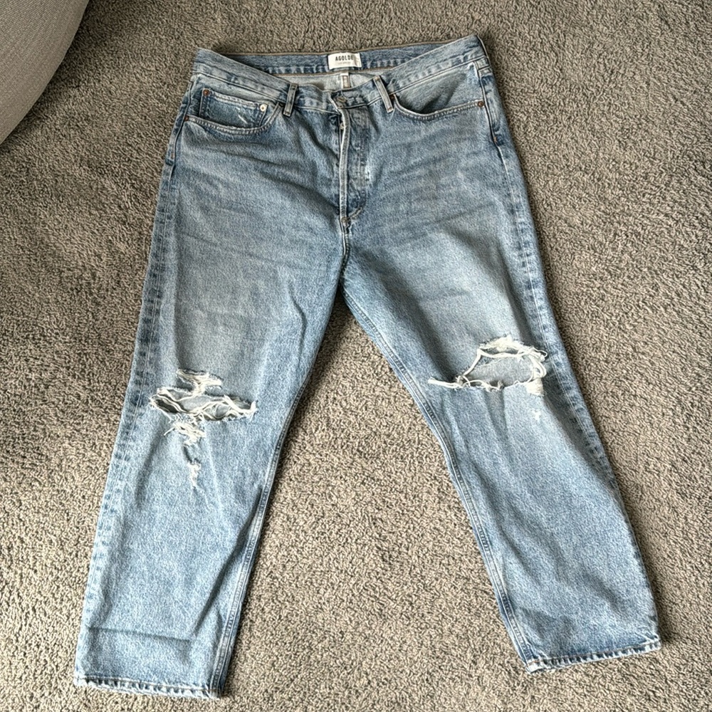 Agolde 90s midrise distressed jeans- sz 33